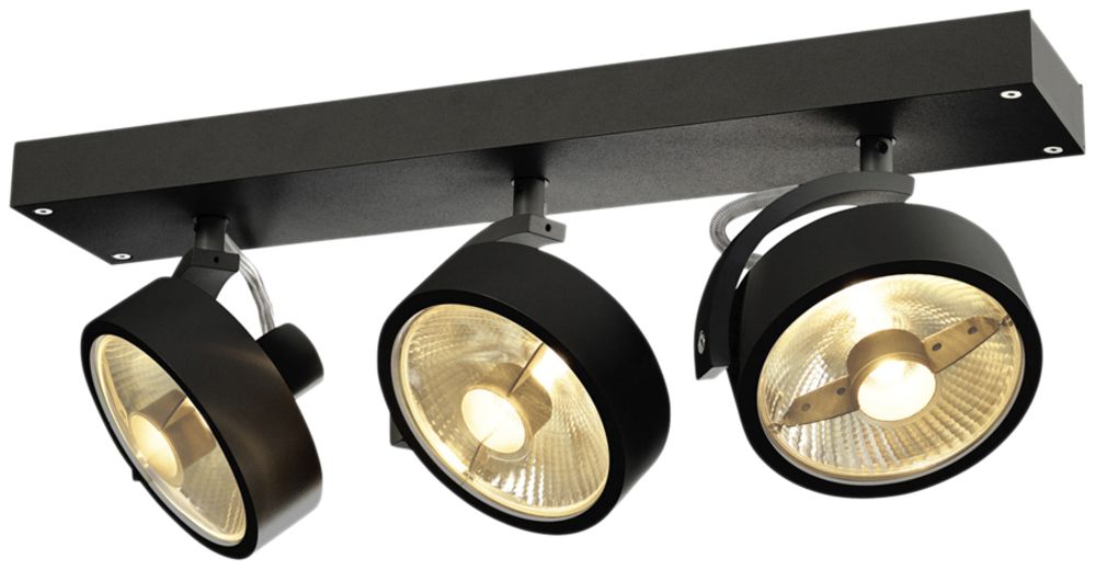 Plafonnier/Applique SLV KALU 3, GU10 IP20 noir