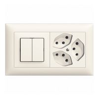 Combinaison ENC EDIZIOdue Sch1+3×T13 blanc horizontale