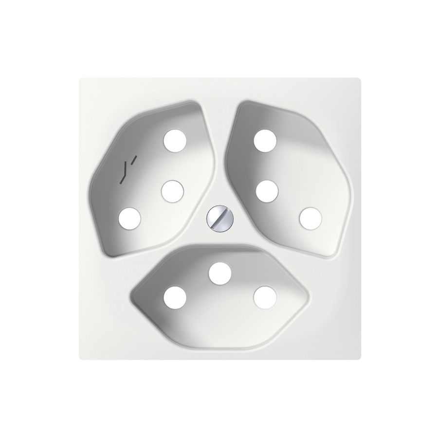 Frontplatte SIDUS weiss zu 3×T13/1 mit shutter