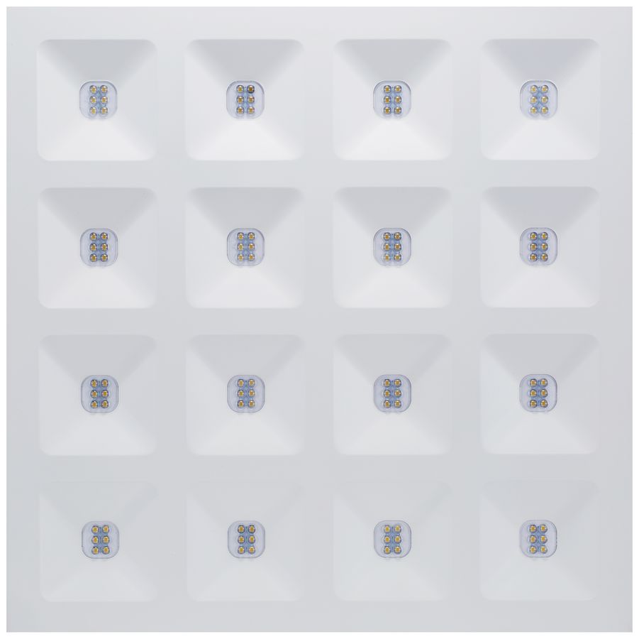 EB-LED-Deckenleuchte Sylvania Quadro 34W 4650lm 840 IP40 620×620mm weiss