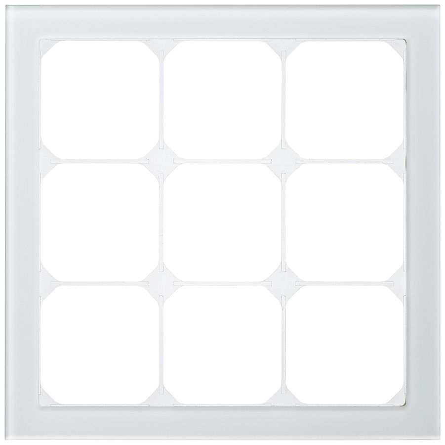 Abdeckrahmen KAL.art 3×3 214×214mm Glas weiss