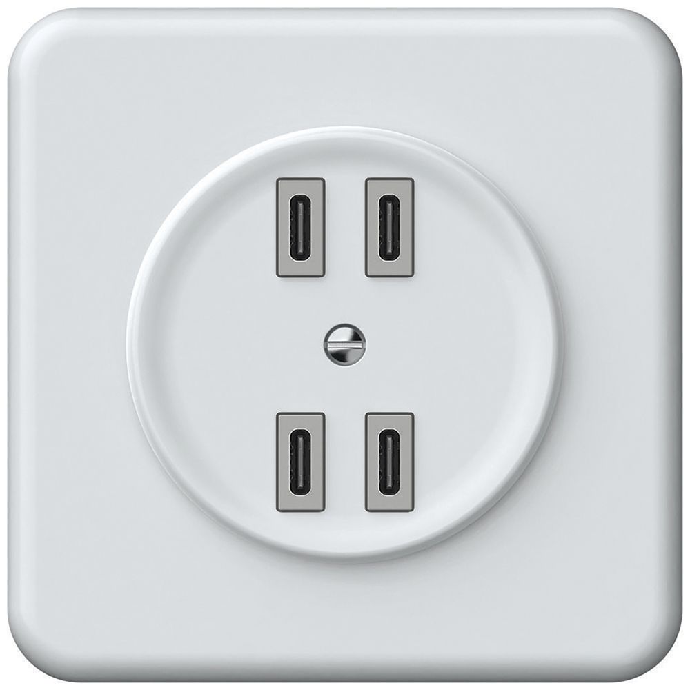 UP-USB-Ladesteckdose origin 4×USB-C 4000mA 5V weiss