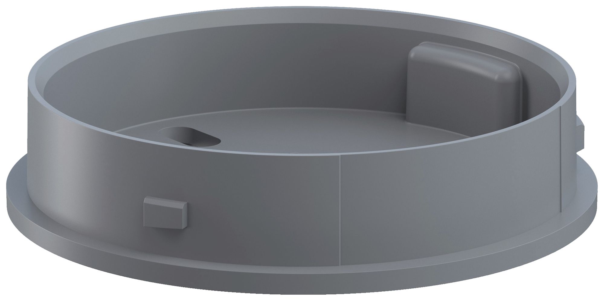 Adapter WERMA Midi BM, für Signalsäule, Bodenmontage, grau