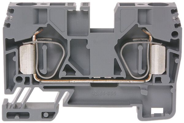 Durchgangs-Reihenklemme Woertz 1.5…10mm² 60A 600V Federzuganschluss 2×1 TH35 gu