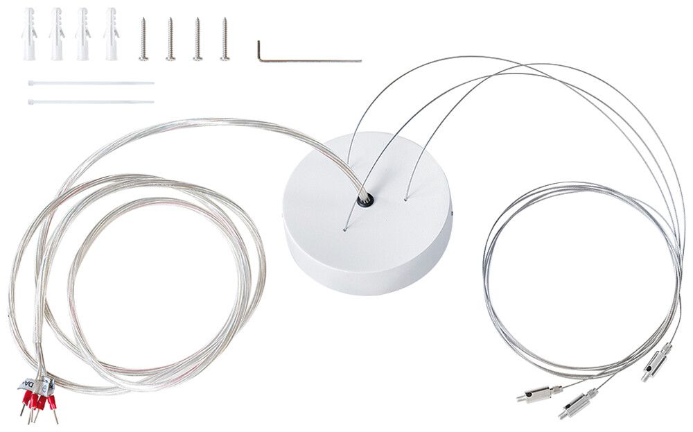 Kit de suspension ESYLUX SVENJA WIRE PENDULUM SET 2000, avec câbles métalliques