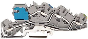 Dreistockklemme WAGO TopJob-S 4mm² NT/L/PE grau
