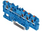 Borne de passage joignable WAGO TOPJOB S 1.5mm² 24A Push-in 5×1 TH35 bleu