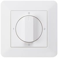 UP-Drehschalter kallysto.trend 2/1L weiss mit Drehgriff
