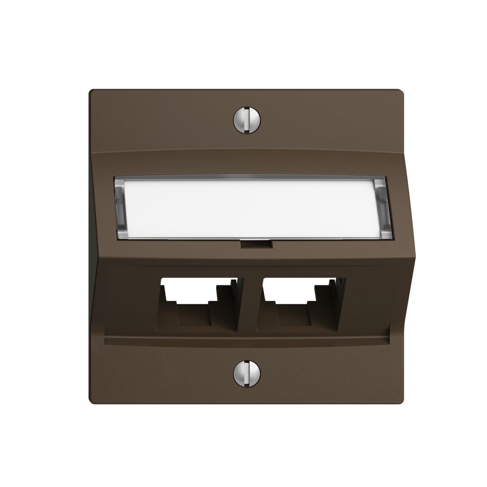 Kit di montaggio S-One EDIZIOdue F per 2×RJ45 obliquo, coffee