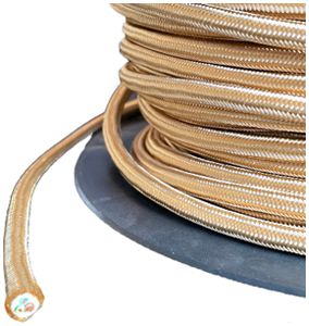 Textilkabel Elektrogros TDLR H03VV-F 3×0.75mm² LNPE gold 50m