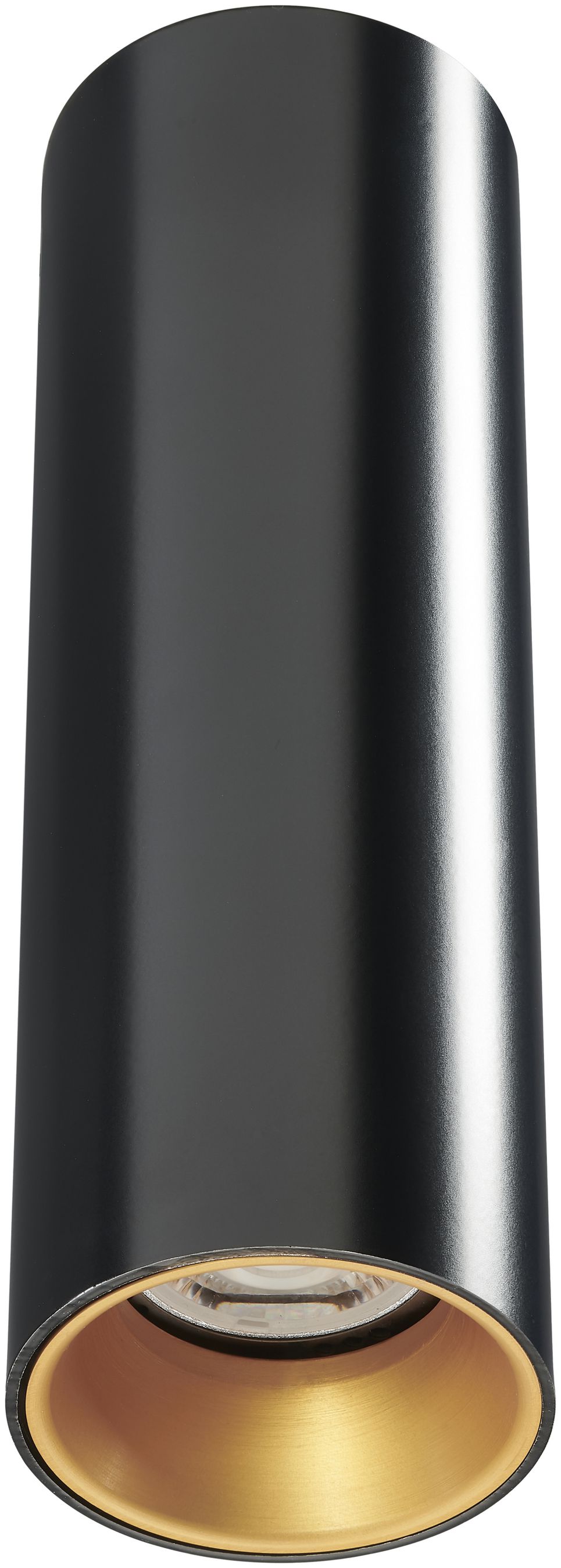 Plafoniera LED TubiXx 14W, 930, 1234lm, Ø80×250mm, nero/oro