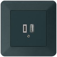 Prise de charge USB ENC kallysto.trend 18W PD 1×type A 1×type C noir