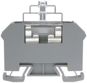 Borne de sécurité Woertz 10mm² avec porte-fusible gris