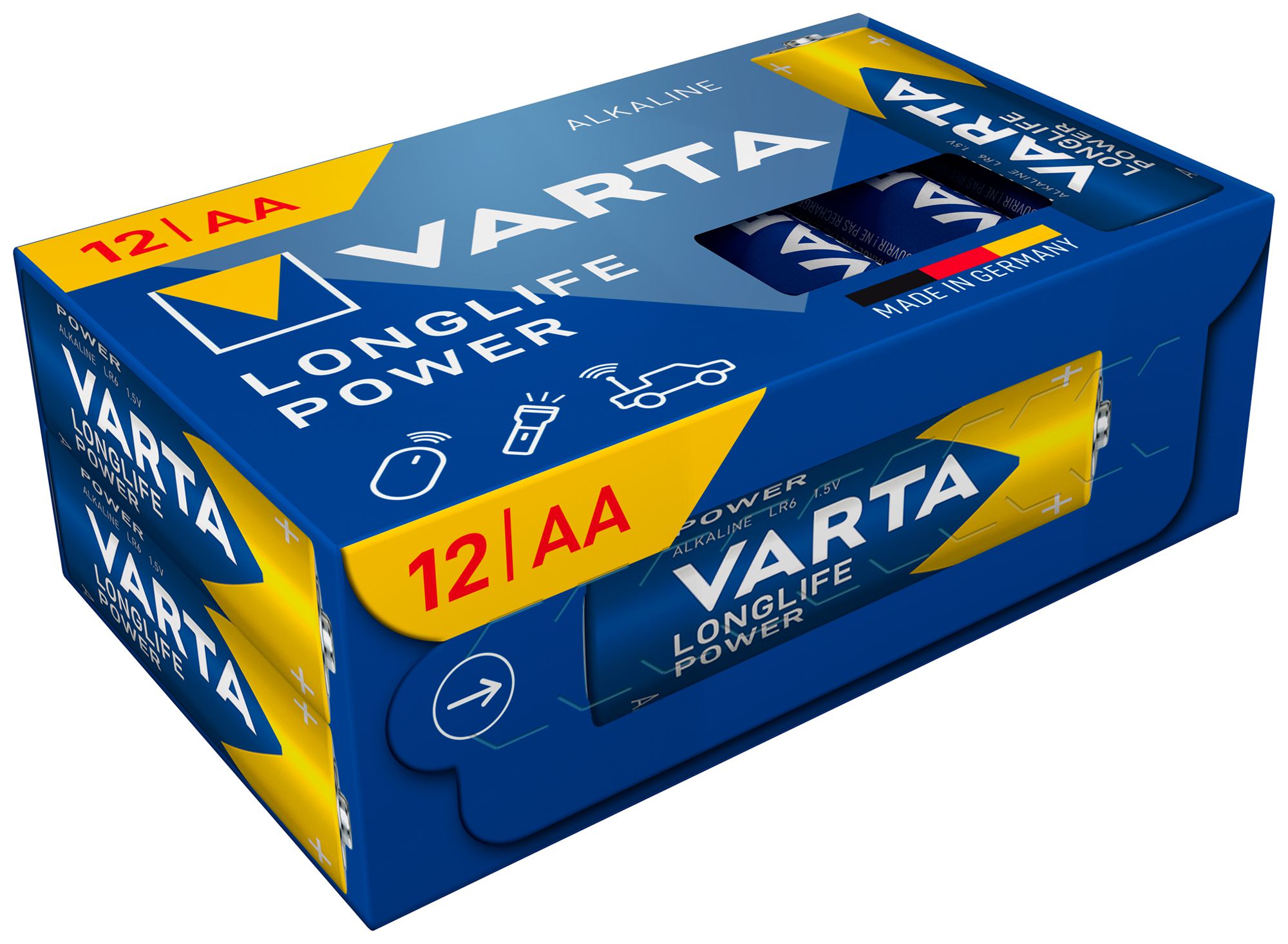 Batterie VARTA Consumer Longlife Power AA Alkali-Mangan 1.5V Box à 12 Stück