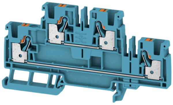 Borne multi-étage Weidmüller A2T PUSH IN 4mm² 2 étages bleu