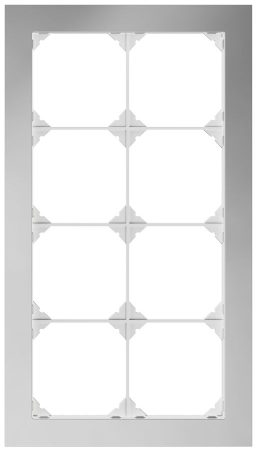 UP-Abdeckrahmen EDIZIO.liv prestige SNAPFIX® 4×2 154×274mm Edelstahl Cr