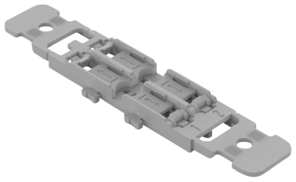 Adaptateur de fixation WAGO a.décharge d.traction 4×4mm² pied pour montage gris