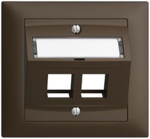 EB-Montageset EDIZIOdue FKE, mit Schrägauslasshaube, für 2×Keystone, coffee