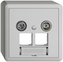 AP-Multimediadose EDIZIOdue FX.54 EASYNET 11dB, f.2×RJ45 S-One, hellgrau