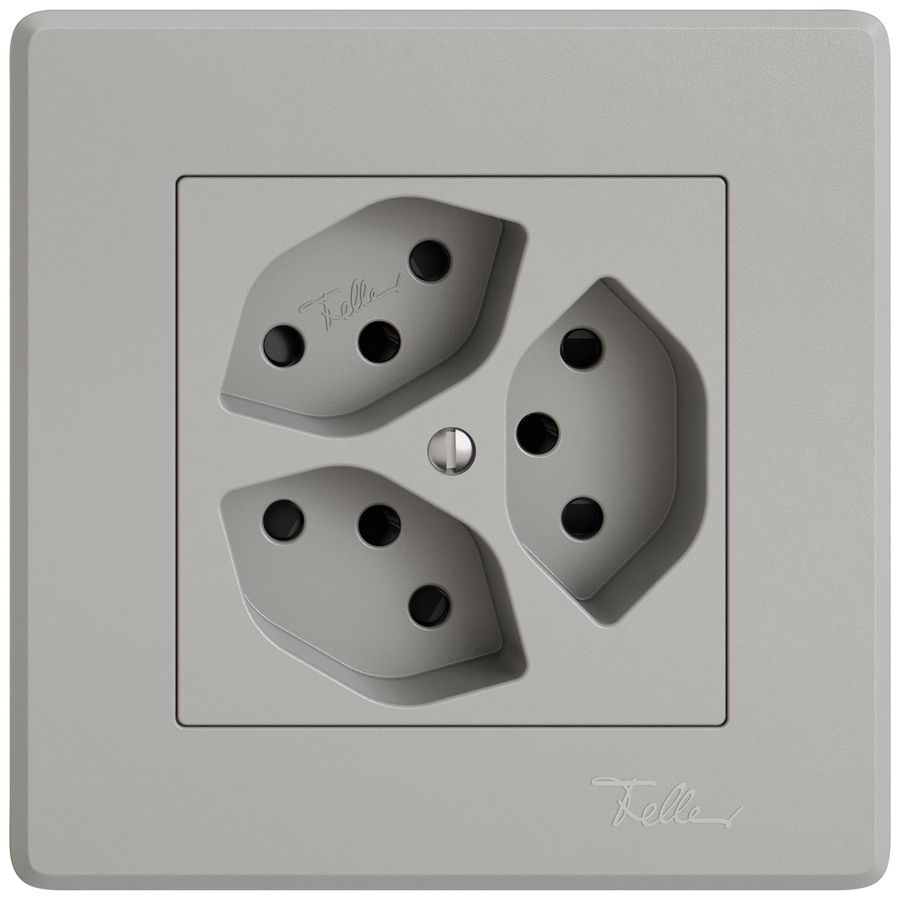 UP-Steckdose EDIZIO.liv SNAPFIX® 3×T13 mit Shutter hgu