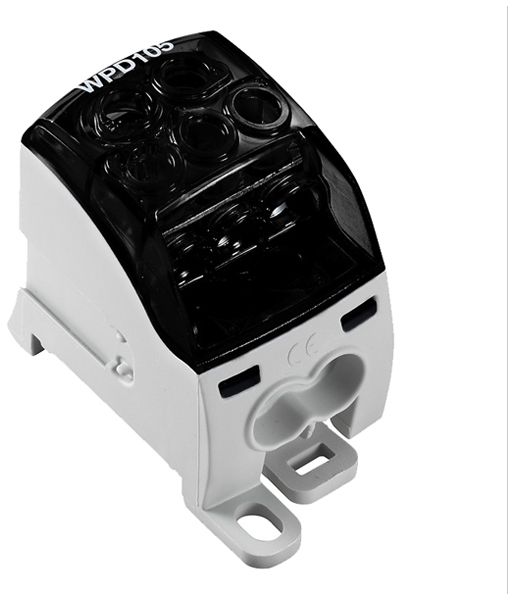 Bloc de distribution WM WPD 105 1P 214A 2×entr 5×sort 1.5…25mm² 1.5…35mm²