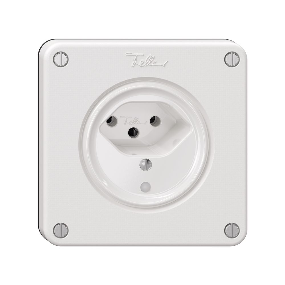 Steckdose NEVO, 1×T13, m.LED, weiss