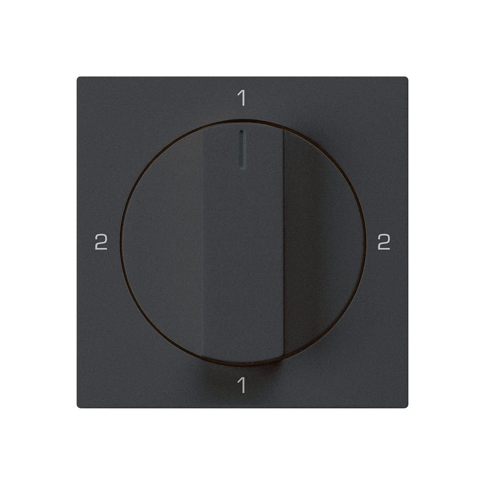 Frontset für Drehschalter S3 schwarz 60×60mm kallysto 2-1-2-1