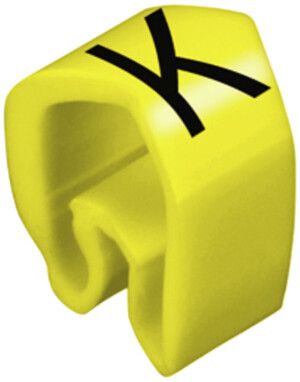 Marcatore di conduttore Weidmüller CLI C MP p.Ø4…10mm 4×7mm stampa: K, giallo