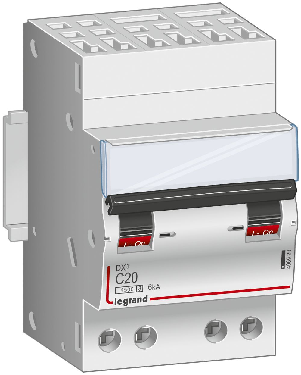 Leitungsschutzschalter Legrand C 4P 6A 4500A/6kA Steckanschl.