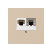 UP-Dose kallysto 2×RJ45s+u getrennt beige