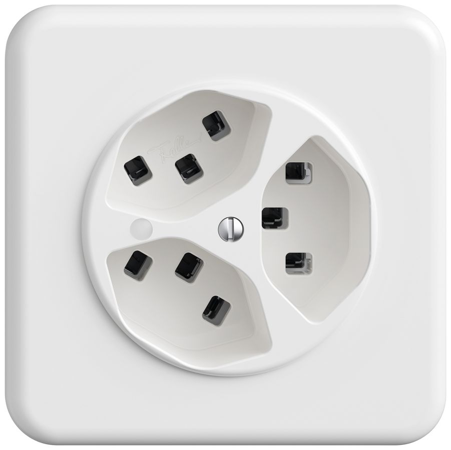 Presa INC STANDARDdue SNAPFIX® 3×T23 con LED bi