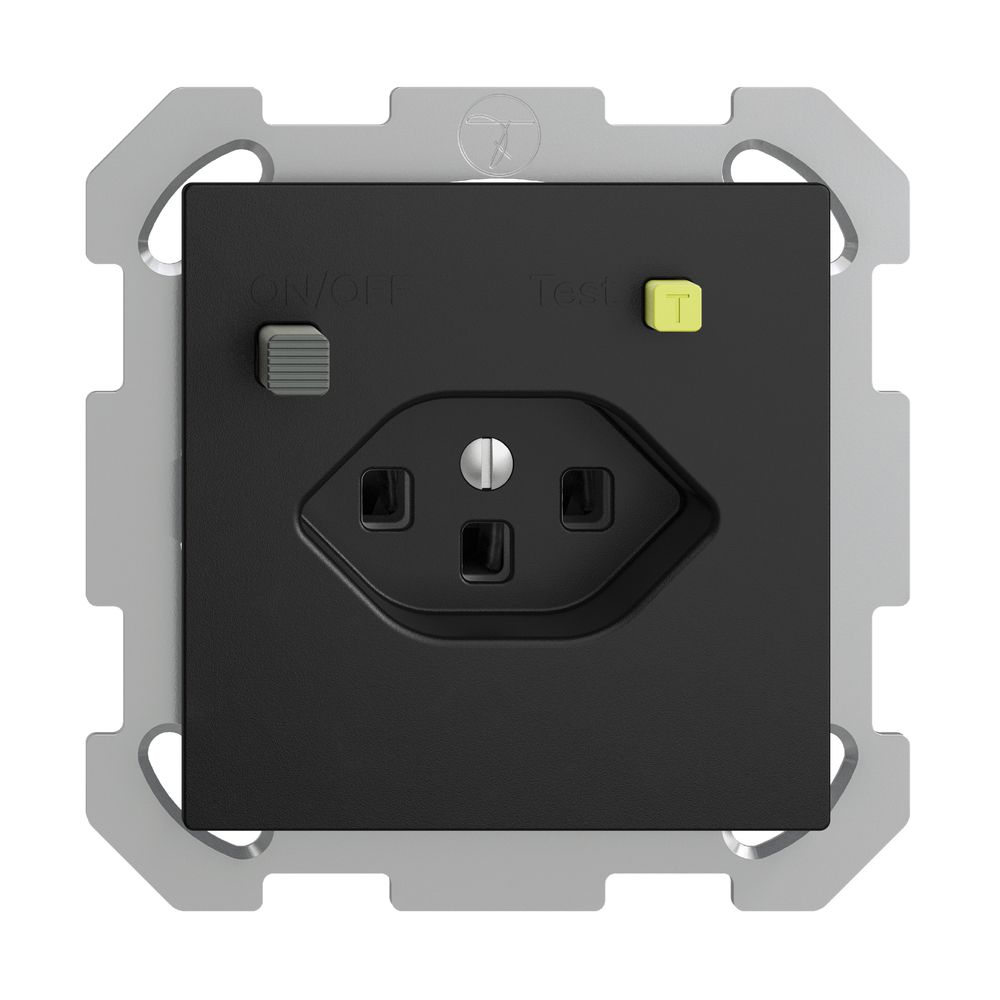 UP-Steckdose EDIZIOdue T23 FI 30mA FM, schwarz