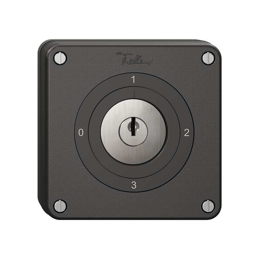 Interrupteur rotatif NUPU NEVO, 5/1L, avec serrure&2 clés, KS, 0-1-2-3, noir