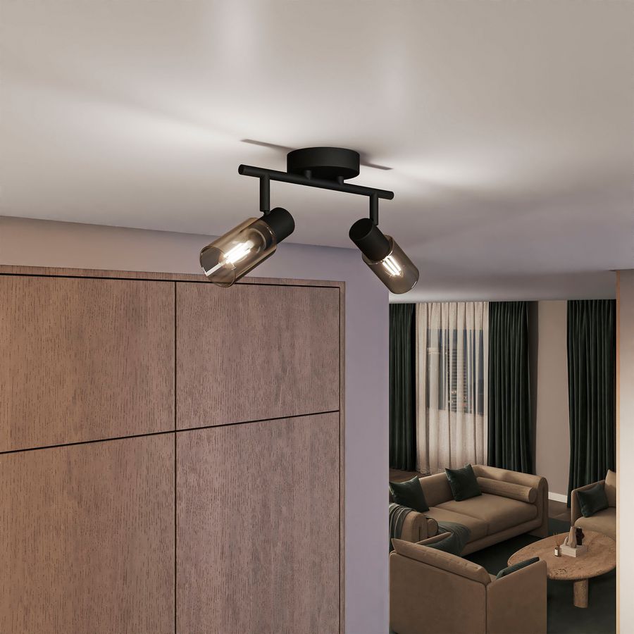 Spot Philips Palms E14 2×25W 274×162mm schwarz