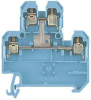 Mehrstock-Reihenklemme Weidmüller DK QV Schraub.4mm² 2 Etagen TS35 blau