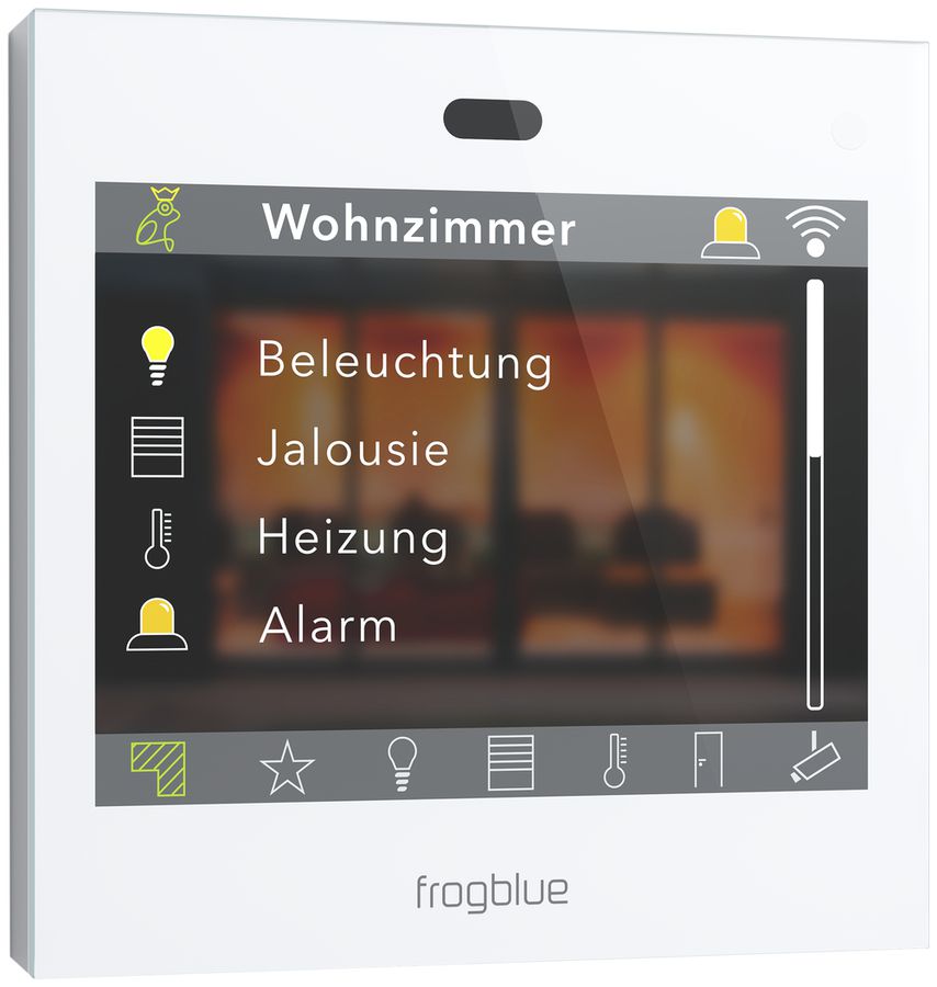 UP-Touchpanel 3.5" frogblue frogDisplay, Bluetooth/WLAN, 230V 2 Eingänge