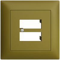 UP-Frontset EDIZIOdue olive 88×88mm 4×RJ45