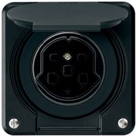 UP-Steckdose robusto Typ 25 schwarz für Kombination