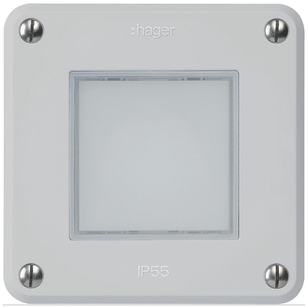 UP-LED-Leuchte robusto A IP55 grau LED weiss