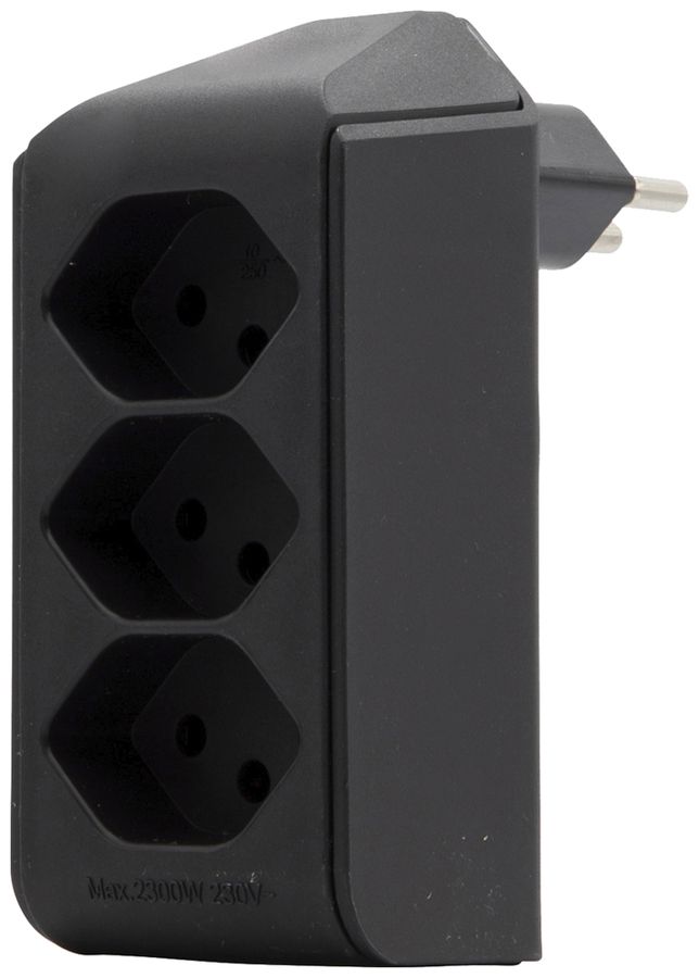 Fiche de dérivation cleverLINE 3×T13 300° avec suspension noir