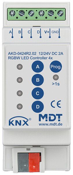 Alimentazione LED KNX AMD MDT AKD-0424R2.02 2-can 48W 12…24V 2UM