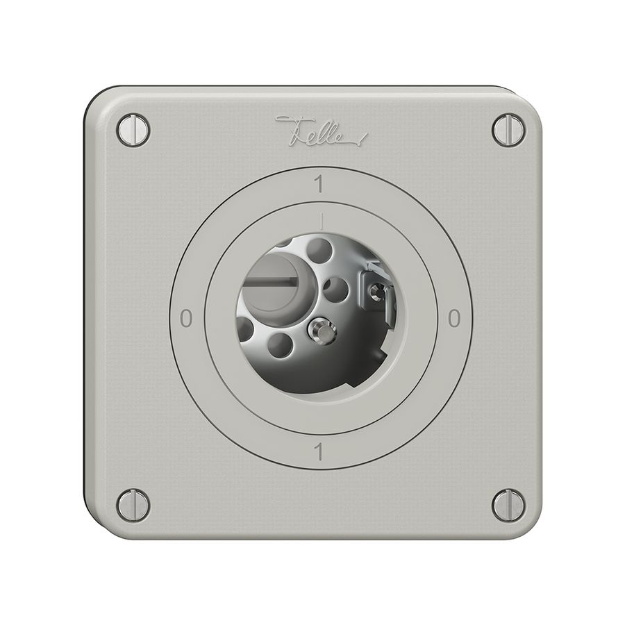 Interrupteur rotatif NEVO, 0/2L, sans cylindre, KS, 0-1-0-1, gris clair