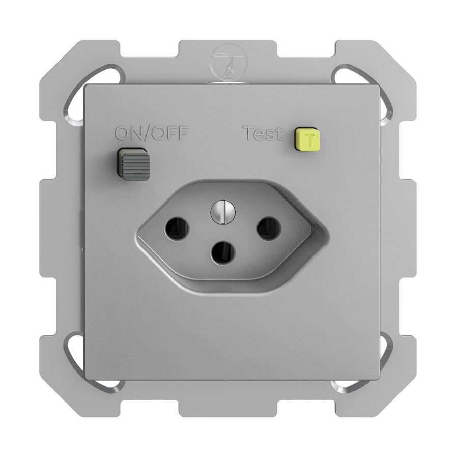 Prise ENC EDIZIOdue T13 FI 30mA FM, silver