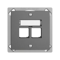 EB-Montageset S-One EDIZIOdue FM.TE für 2×RJ45 gerade, dunkelgrau