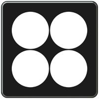 UP-Abdeckplatte origin 2×2 Ø58mm 152×152mm schwarz