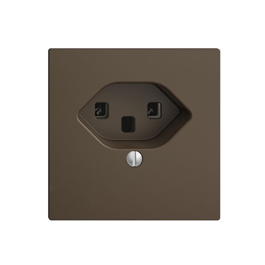 UP-Steckdose EDIZIOdue T23 16A coffee, Schraubklemmen