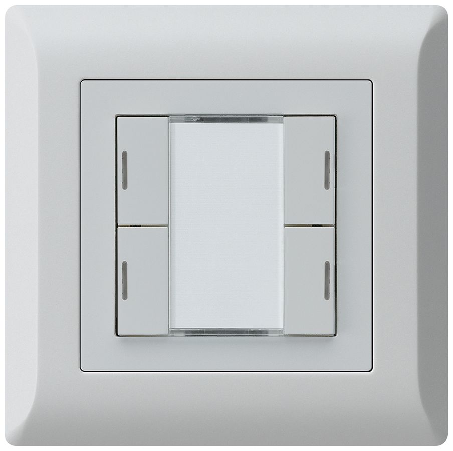 UP-Taster kallysto.line KNX 4×RGB LED s/e-link hellgrau