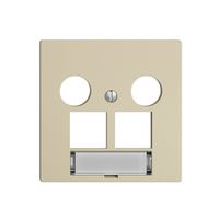 Abdeckset Edue F, f.EASYNET-Multimediadose 5…2000MHz, f.2×RJ45 S-One, vanille