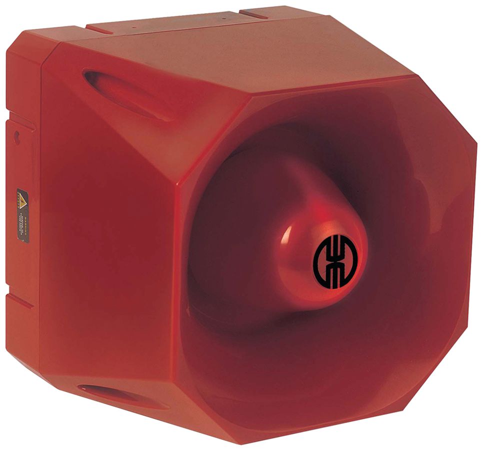 Sirène polyphonique WERMA WM, 42 tons, 120dB, 18...30VDC, rouge