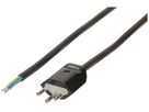 Apparatekabel MAX HAURI Td 3×1mm² 3m schwarz Stecker T12